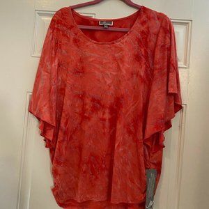 JM Collection Woman Global Escape Sassy Geldot tie dye print 1X